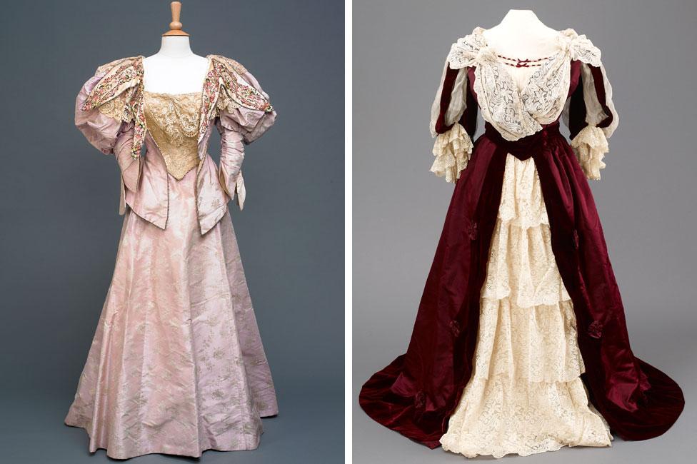 Two dresses from Madame Clapham's salon