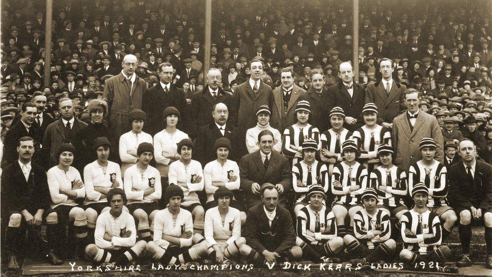 Yorkshire Ladies v Dick, Kerr Ladies in 1921