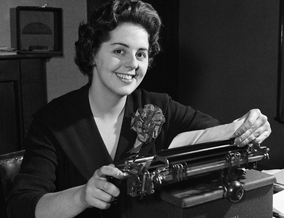 Betty Boothroyd photographed in the 1950s