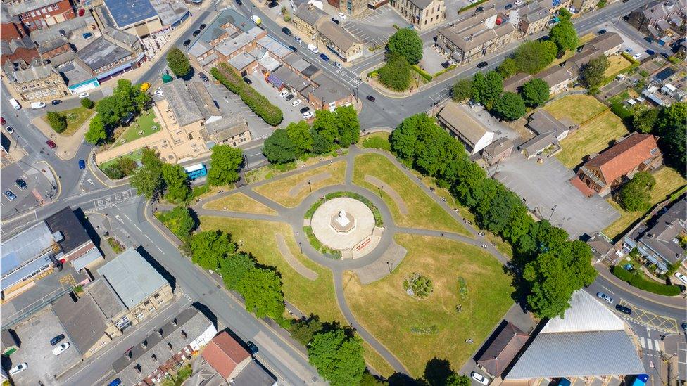 Aerial view of Cleckheaton