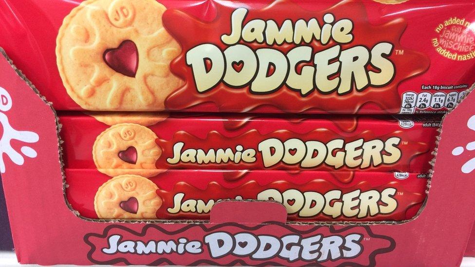 A packet of Jammie Dodgers