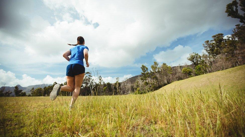 woman running