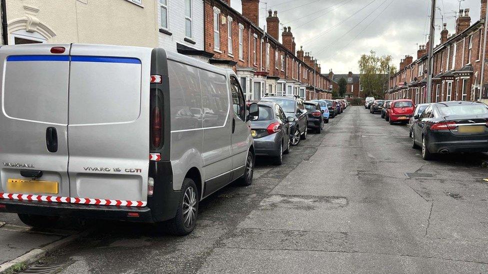 Vehicles parking on pavements around Sincil Bank, Lincoln