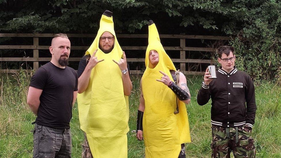 Festival goers at Bloodstock 2021