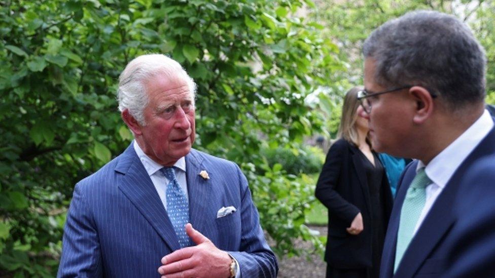 Prince Charles and Alok Sharma