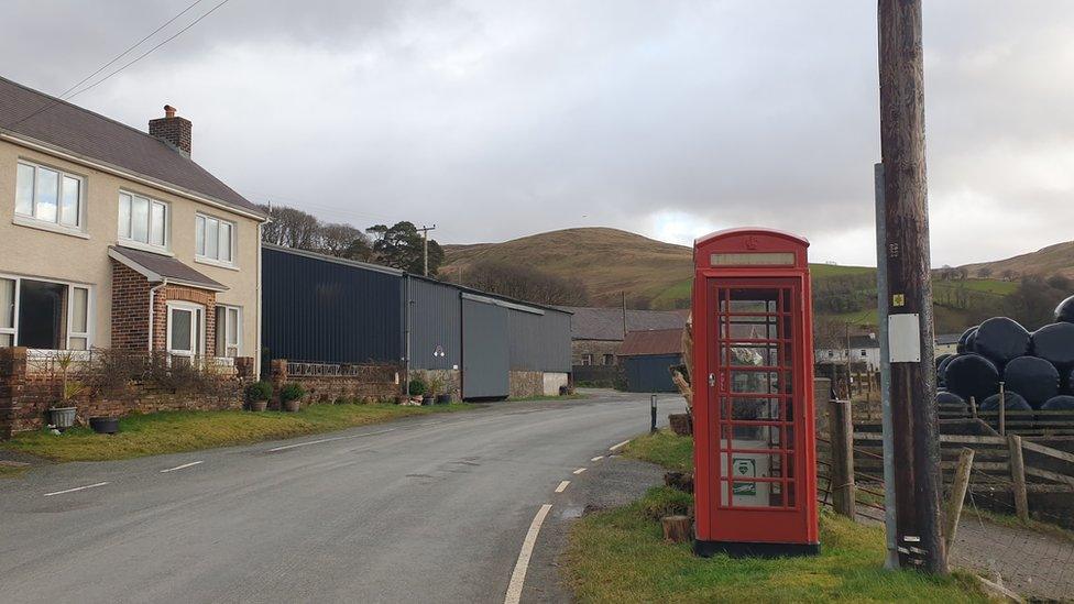 Phone box in the village