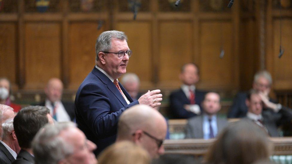 Sir Jeffrey Donaldson speaking in the House of Commons