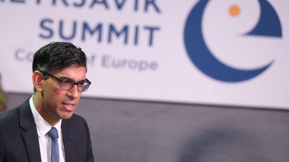 Rishi Sunak addresses the 4th Summit of the Council of Europe in Reykjavik