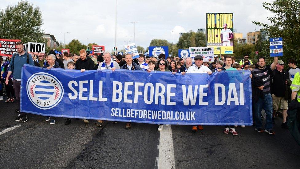 Reading councillors, Matt Rodda, Labour MP for Reading East and James Sunderland, Conservative MP for Bracknell at the Sell Before We Dai march in Reading