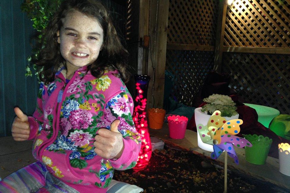 Olivia in her night garden