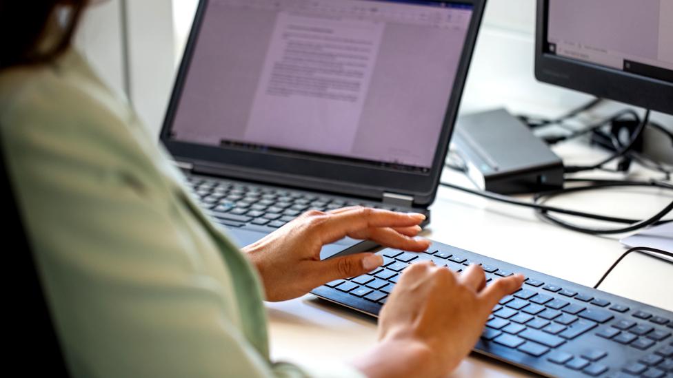 Woman working in an office