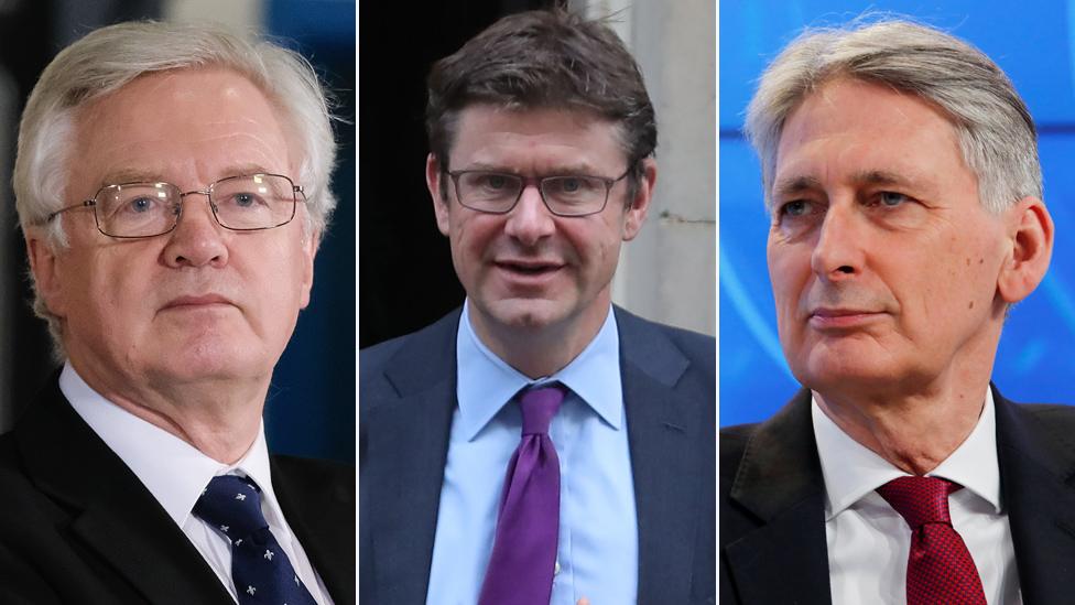 David Davis, Greg Clark and Philip Hammond