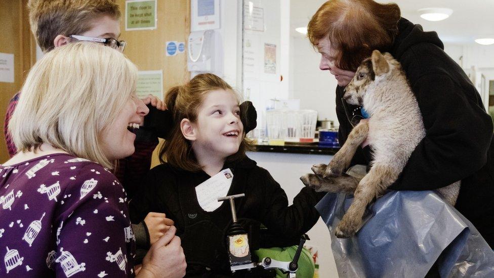 Rob’s daughter Poppy attending the hospice during one of the family’s earlier visits