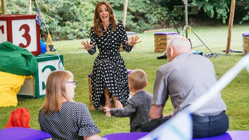 Catherine smiling at the launch of Tiny Happy People