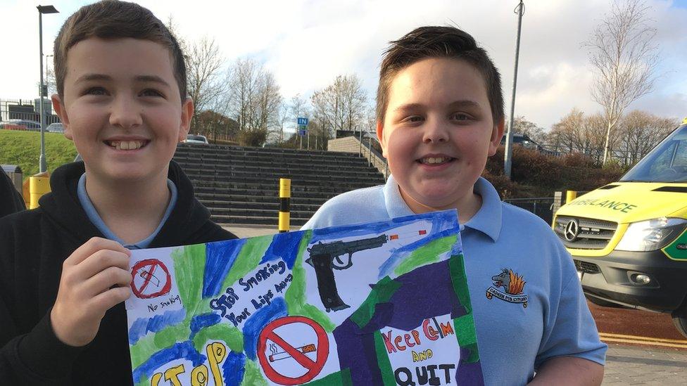 It is hoped the posters designed by local school children will have more of an impact than traditional health board signs