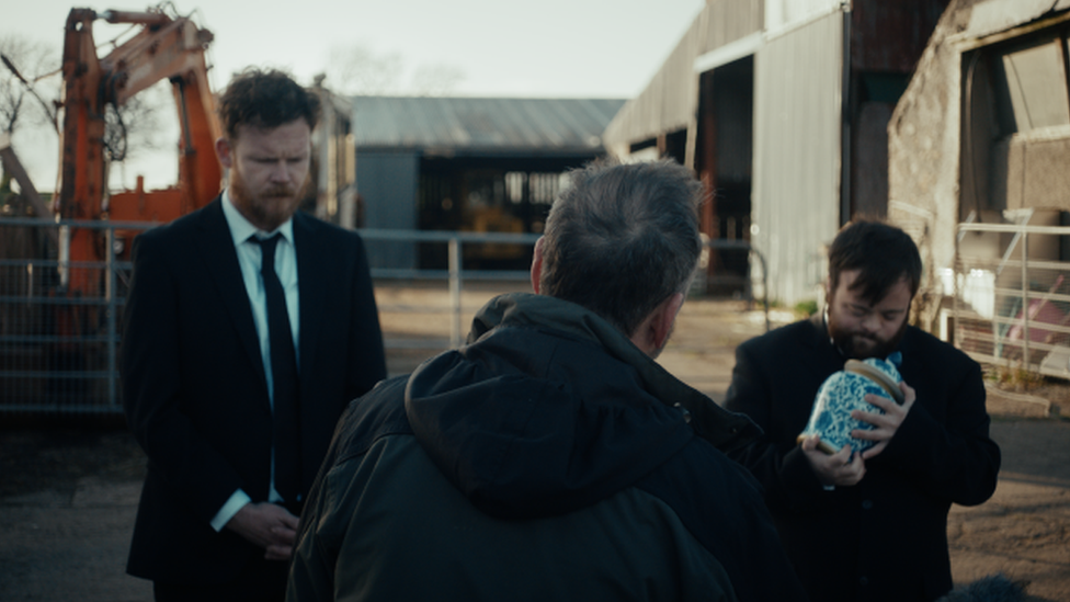 Seamus O'Hara, Paddy Jenkins (Father O'Shea) and James Martin