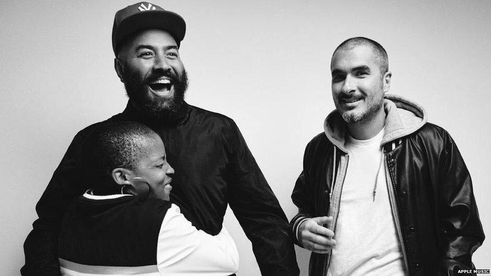 Julie Adenuga, Ebro Darden and Zane Lowe