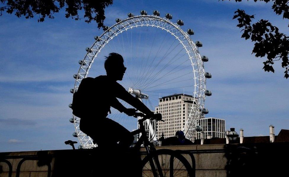 Cyclist in London