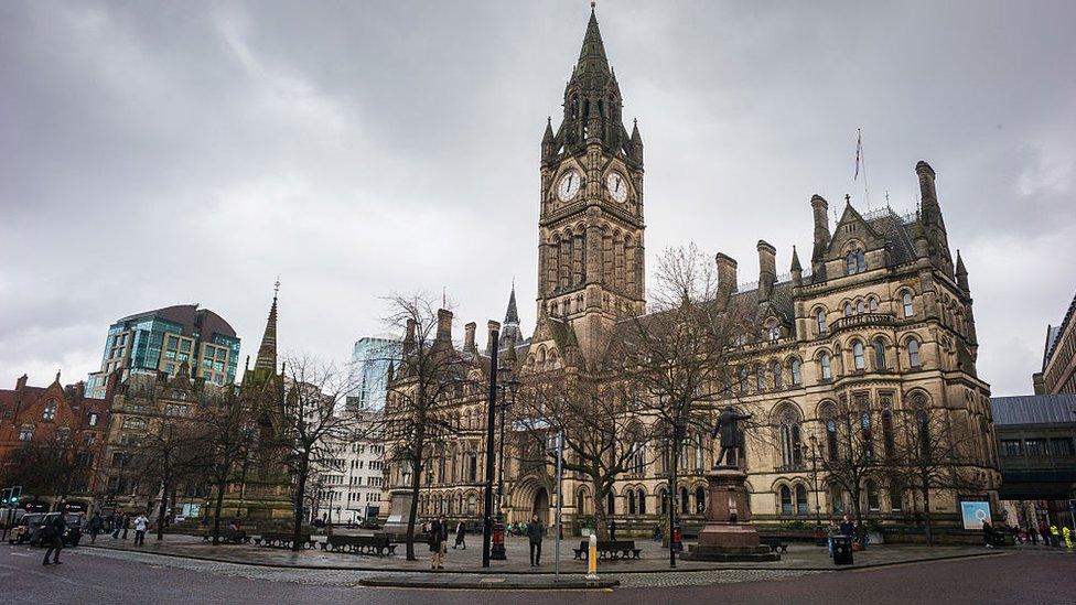 A general view of Manchester Town Hall