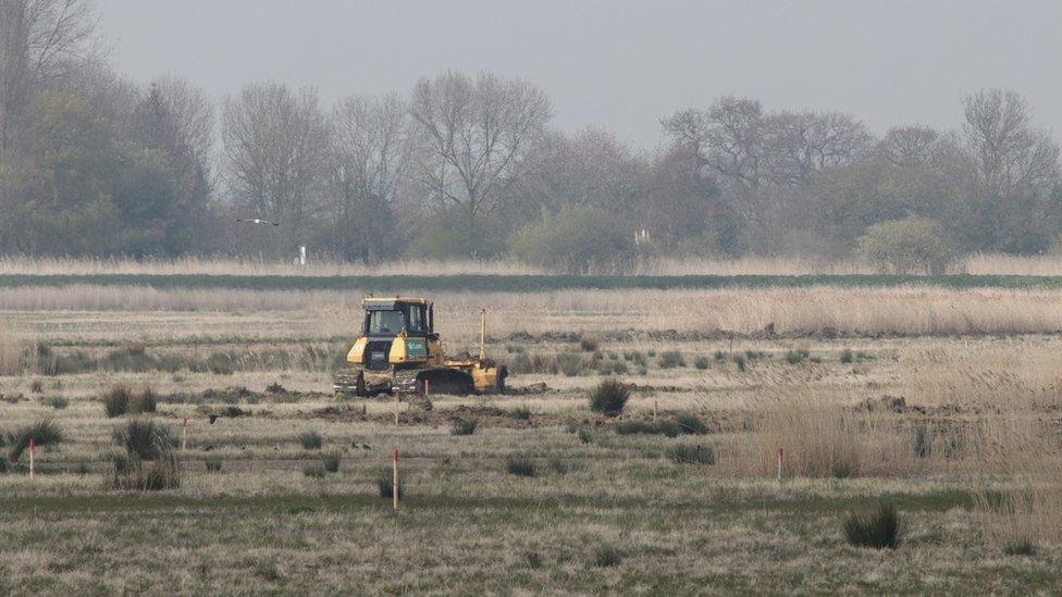 Machinery ready to begin work on reserve creation