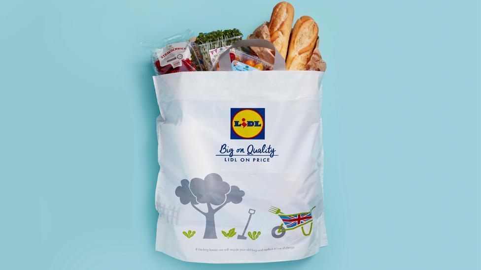 Lidl 9p plastic bag