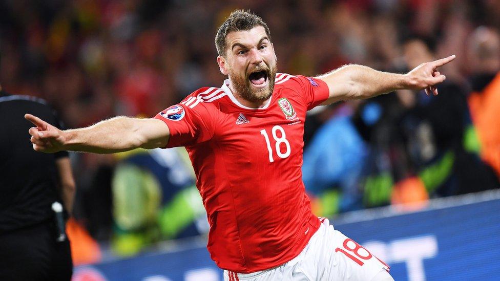 Sam Vokes took his first goal in 12 games for Wales, since scoring against Iceland in March 2014