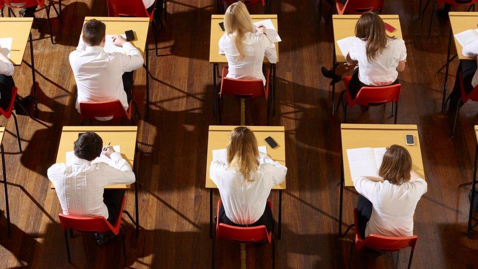 Pupils taking exam