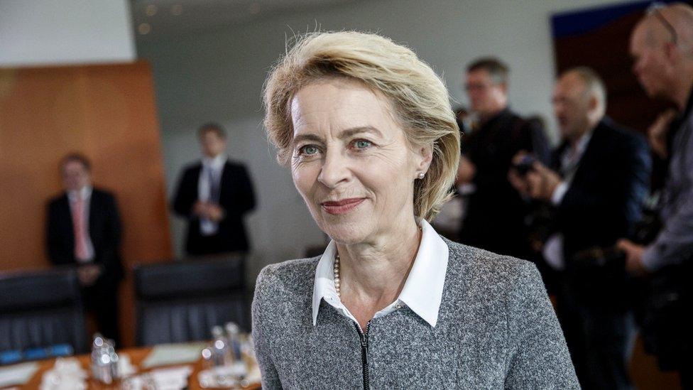 Germany's Minister for Defence Ursula von der Leyen