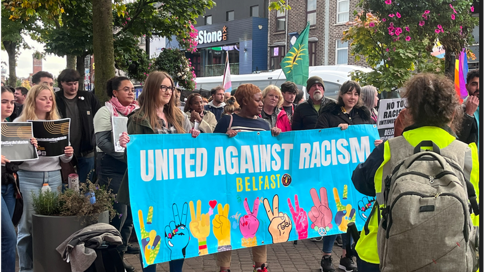 Anti-racism rally in south Belfast