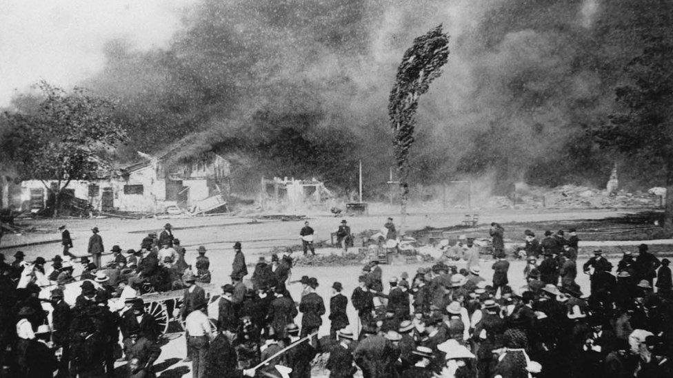 Market Street Chinatown fire, 1887