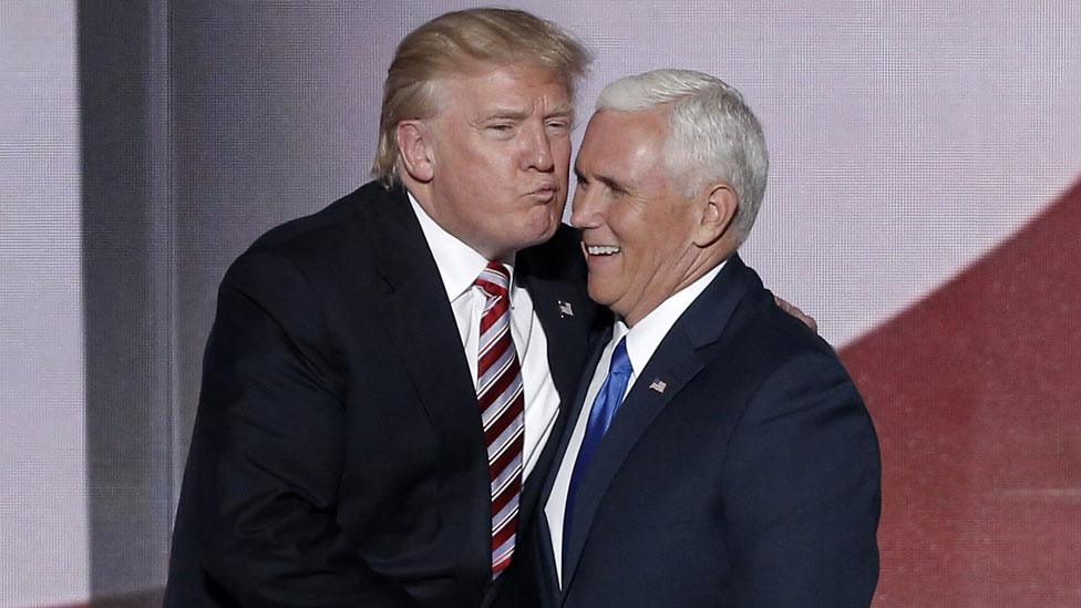 Donald Trump with Mike Pence