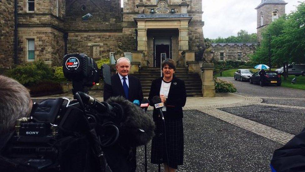 Martin McGuinness and Arlene Foster