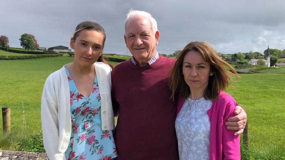 Julia McSorley's widower, daughter and granddaughter