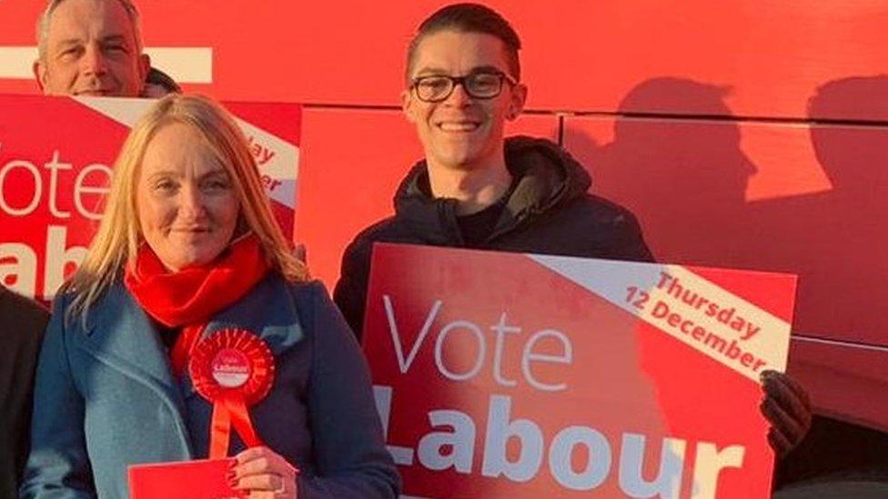 Omar Sharif campaigning with former Labour MP Jo Platt during the election