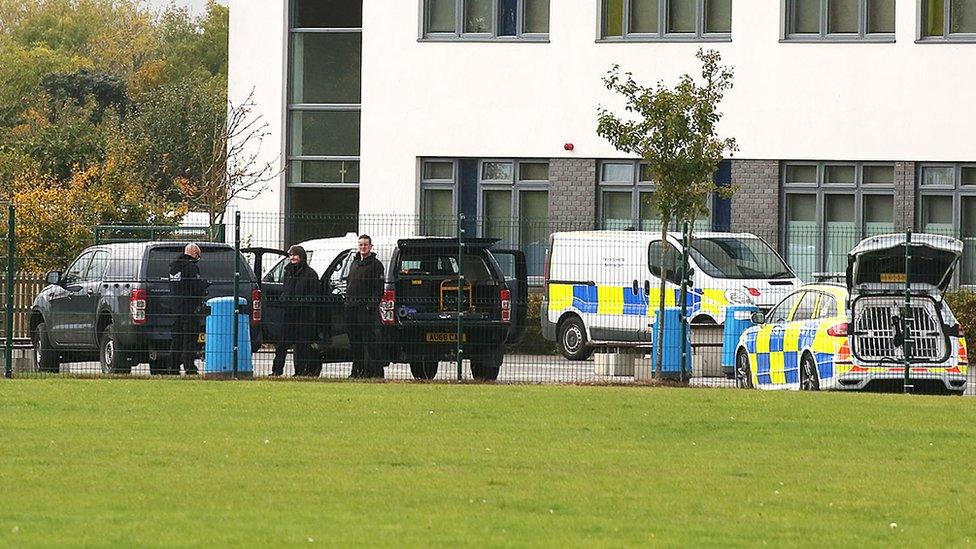 Police at a school