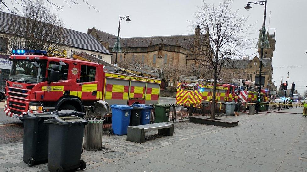 Fire engines in Rutherglen