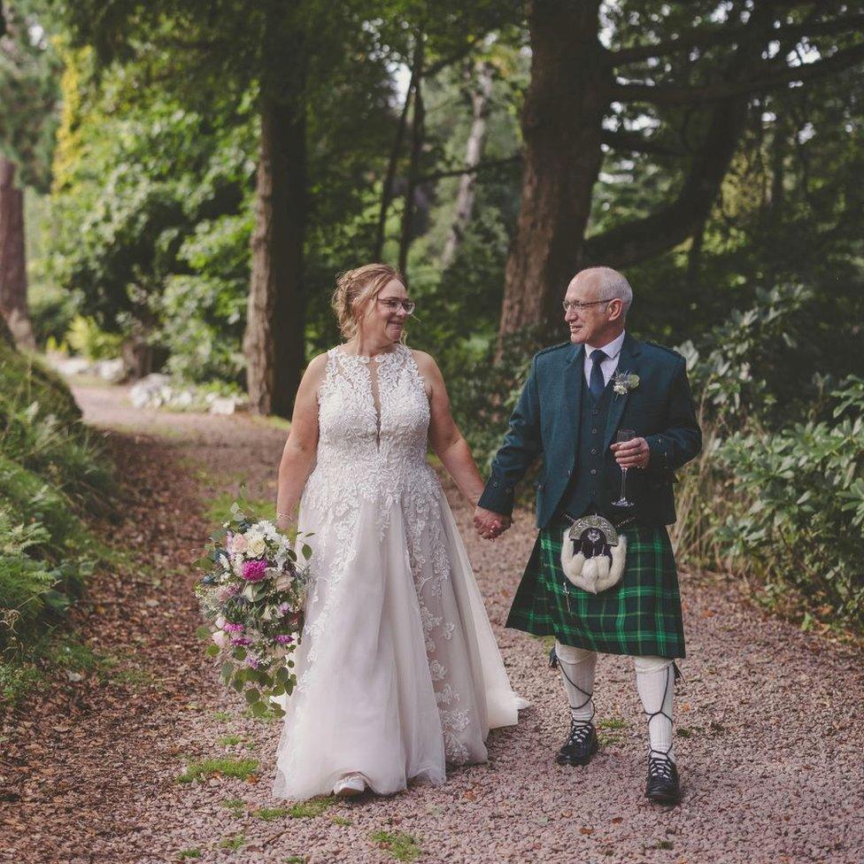 Bride Sharon Travers and groom Martin Kelly