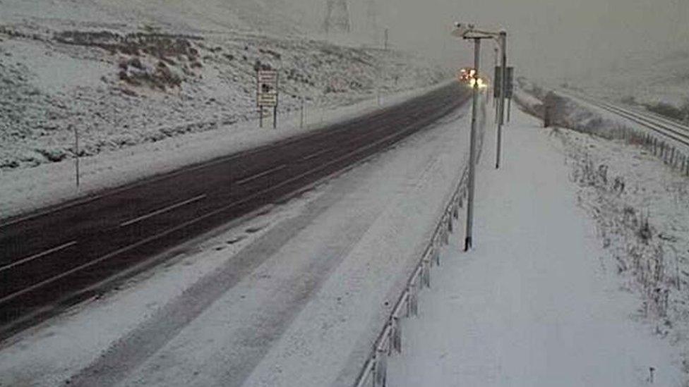 Snow on the A9