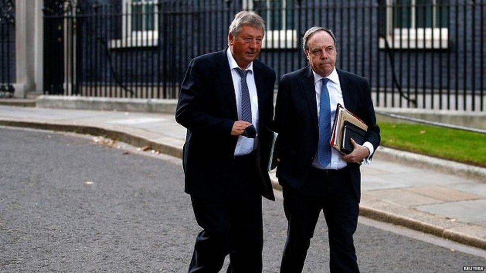 DUP MPs Sammy Wilson and Nigel Dodds