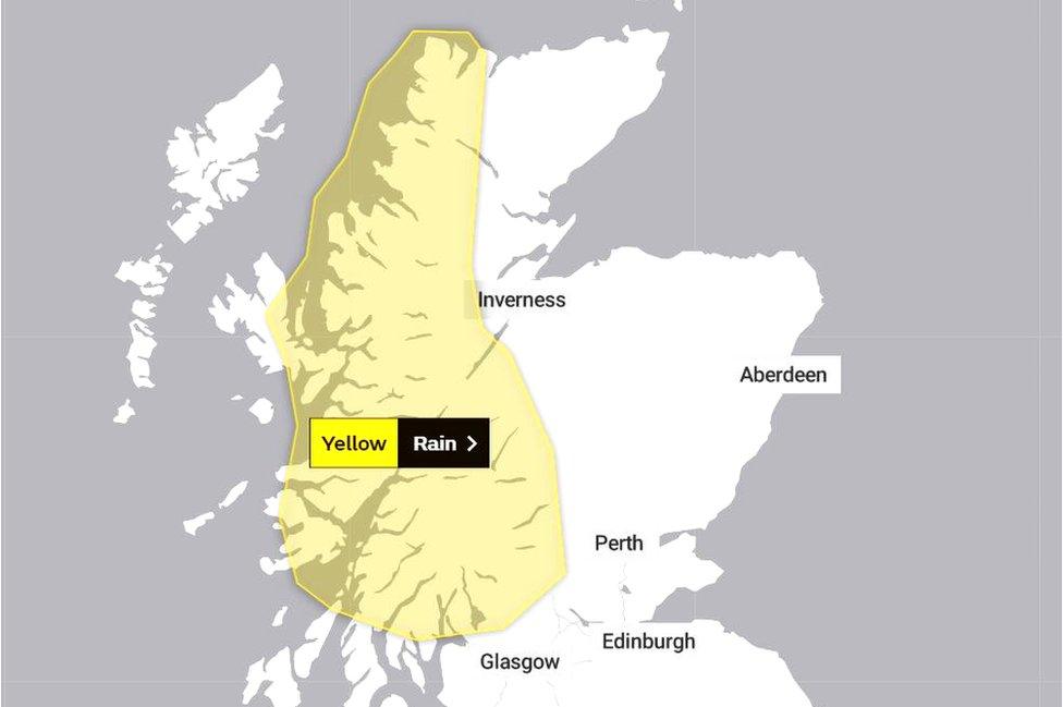 Met Office warning map