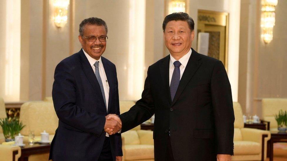 Dr Tedros with Chinese President Xi Jinping - 28 January