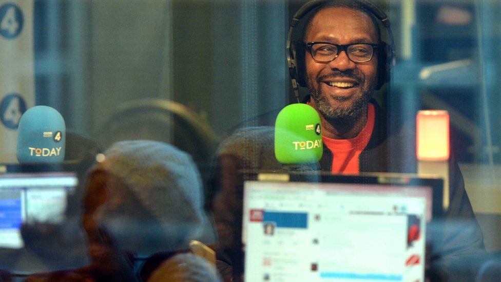 Lenny Henry in Radio 4 studio