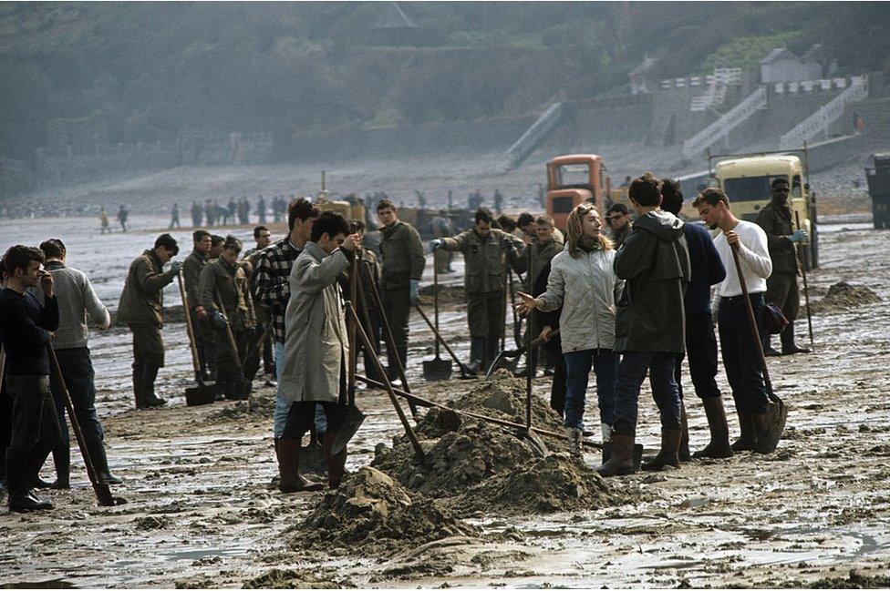 clear up on beach