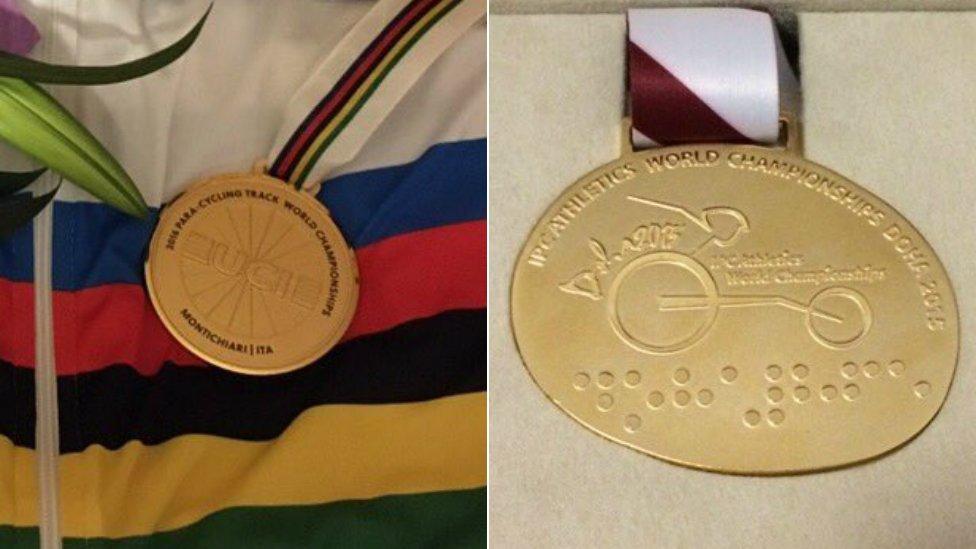 Kadeena Cox's 2015 World Championship medals