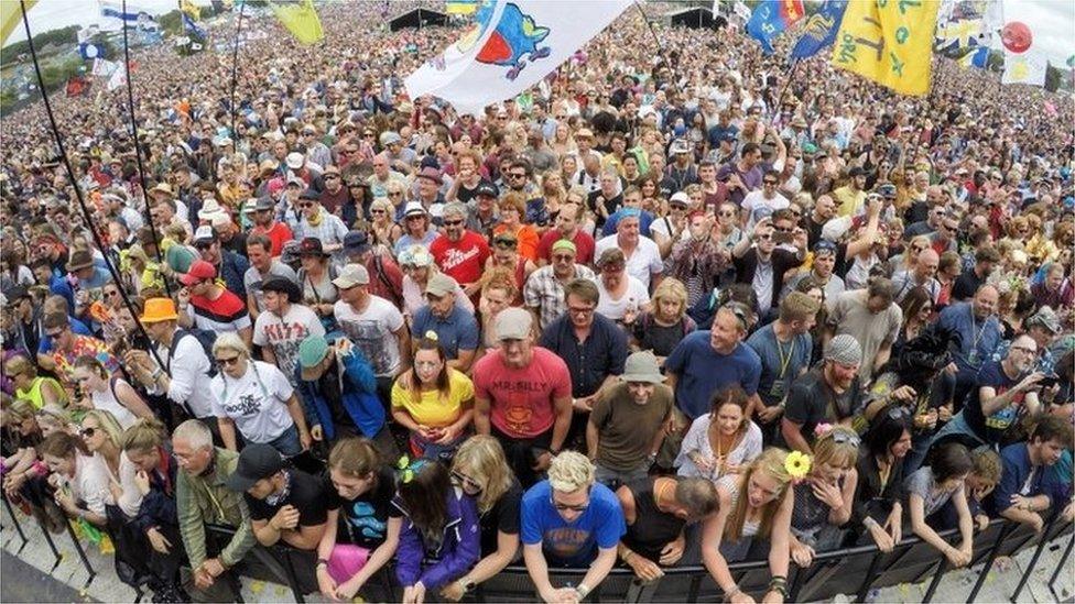 Glastonbury 2017 Pyramid stage audience