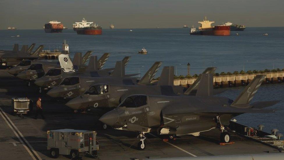 US and UK F-35BS are flown from HMS Queen Elizabeth