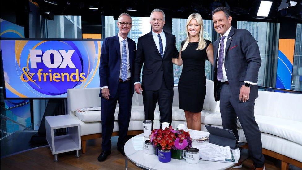 Robert F Kennedy Jr with the 'Fox and Friends' cast