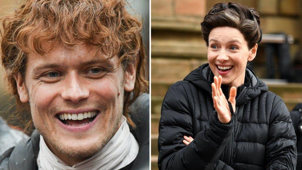 Sam Heughan and Caitriona Balfe