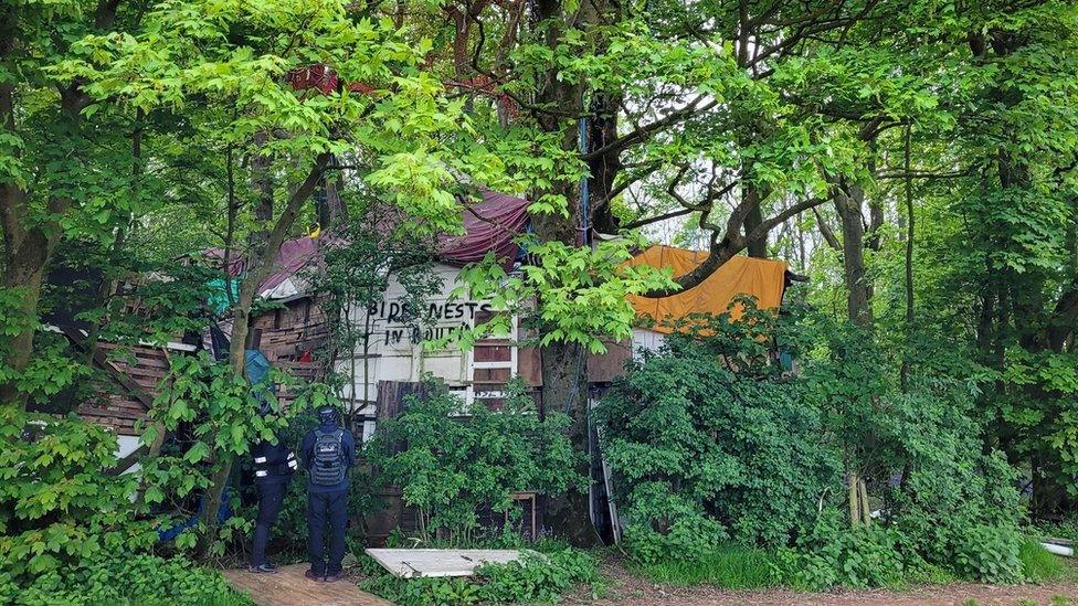 Security officers at the camp