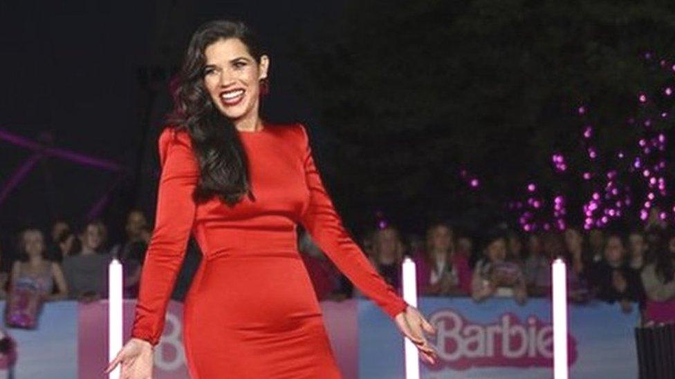 America Ferrera on the Barbie red carpet, in the summer of 2023